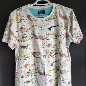 Goods Of Desire Medium Fish Print Short Sleeve Tshirt